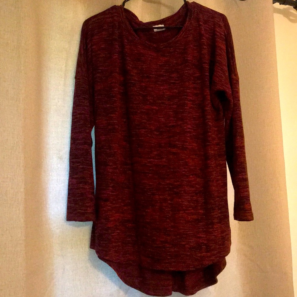 Peyton Jensen Red and Black Long Sleeve Shirt